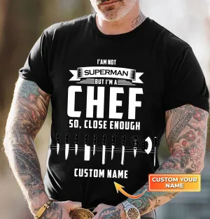 Chef, Personalized Name 2D Black Tshirt 02, RINC98