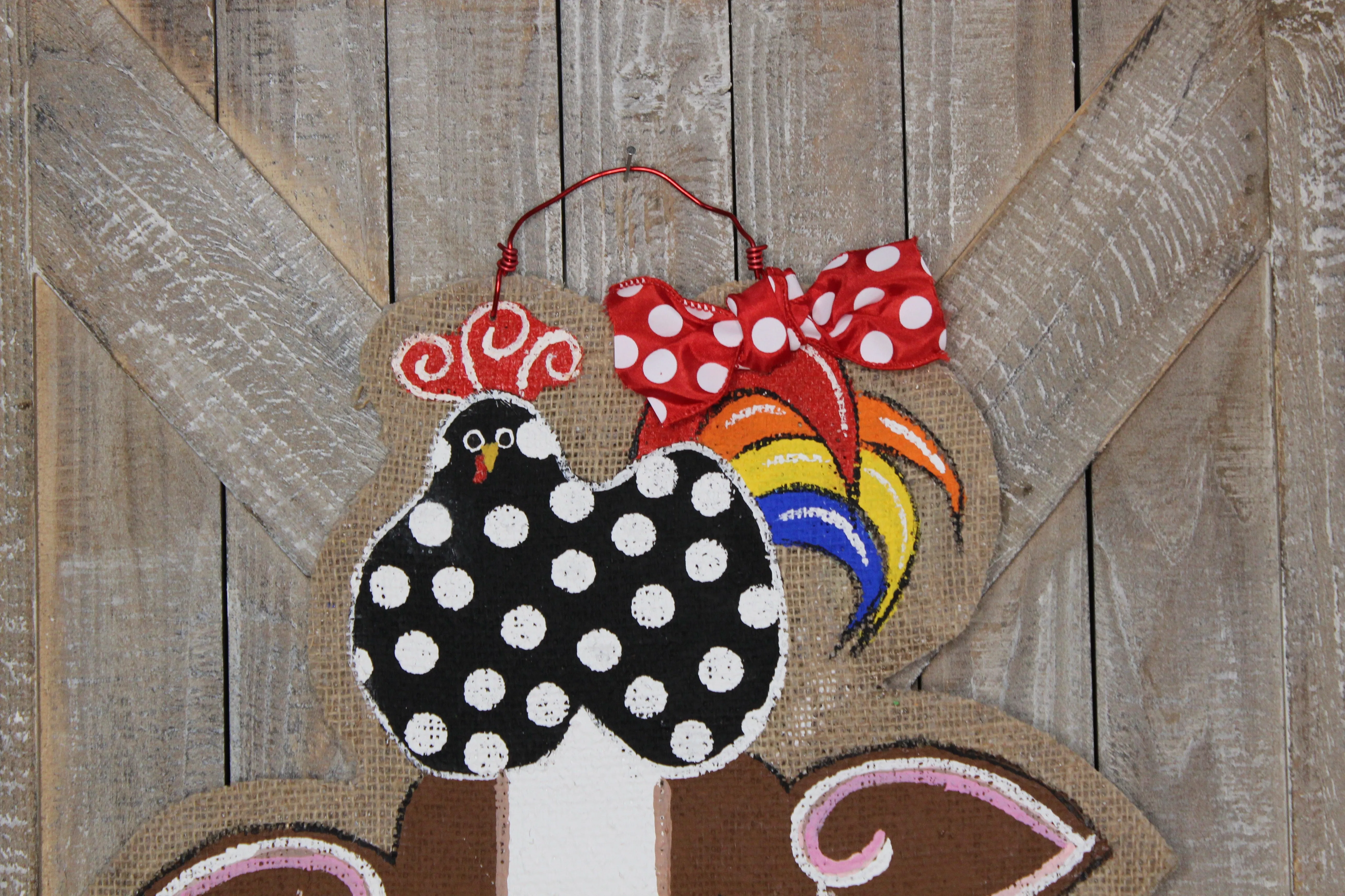 Chicken Pig Cow Door Hanger - DoorCandybyMeg Farm Animal Door Hanger