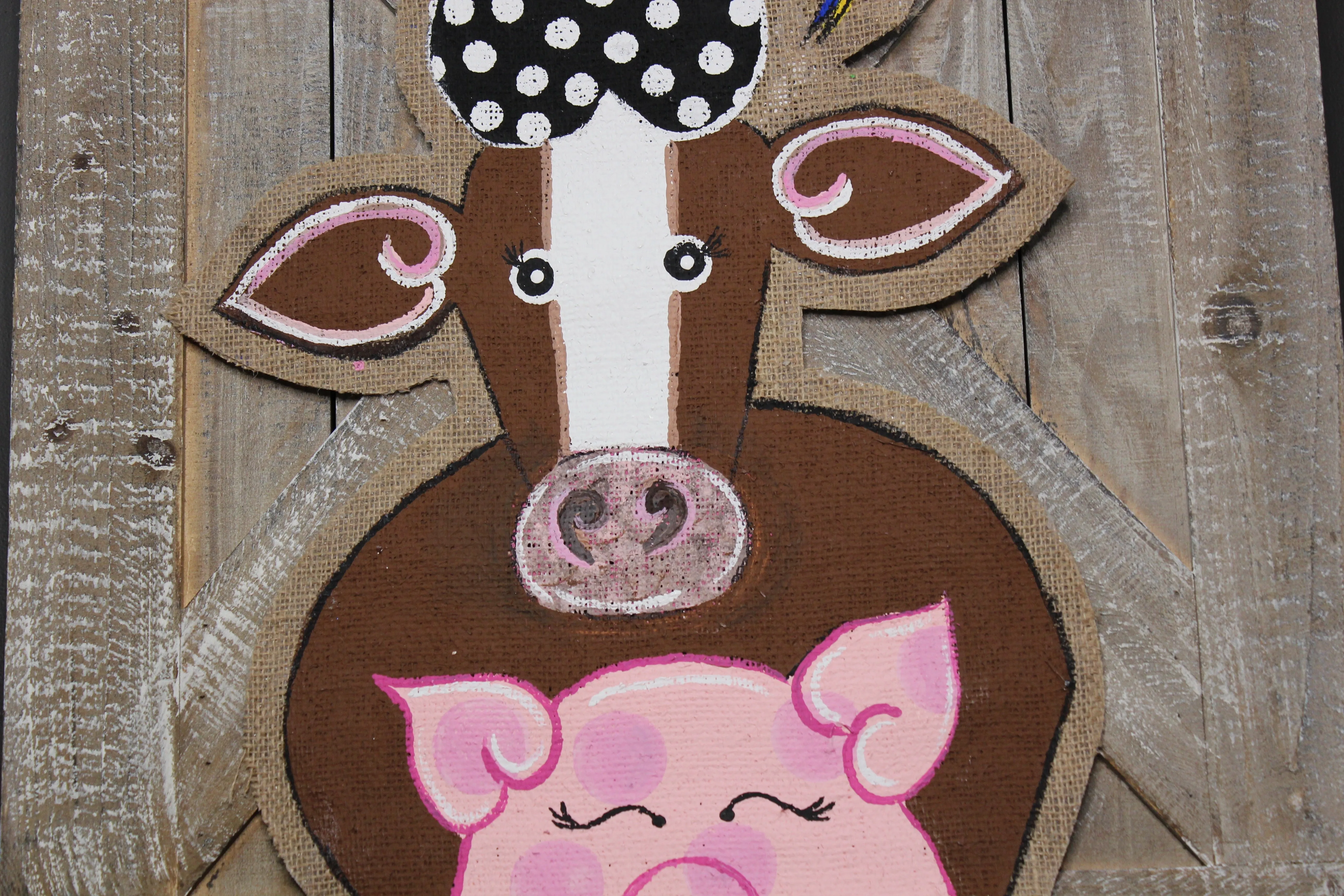 Chicken Pig Cow Door Hanger - DoorCandybyMeg Farm Animal Door Hanger