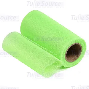 Citrus Green Neon Tulle with Silver Glitter