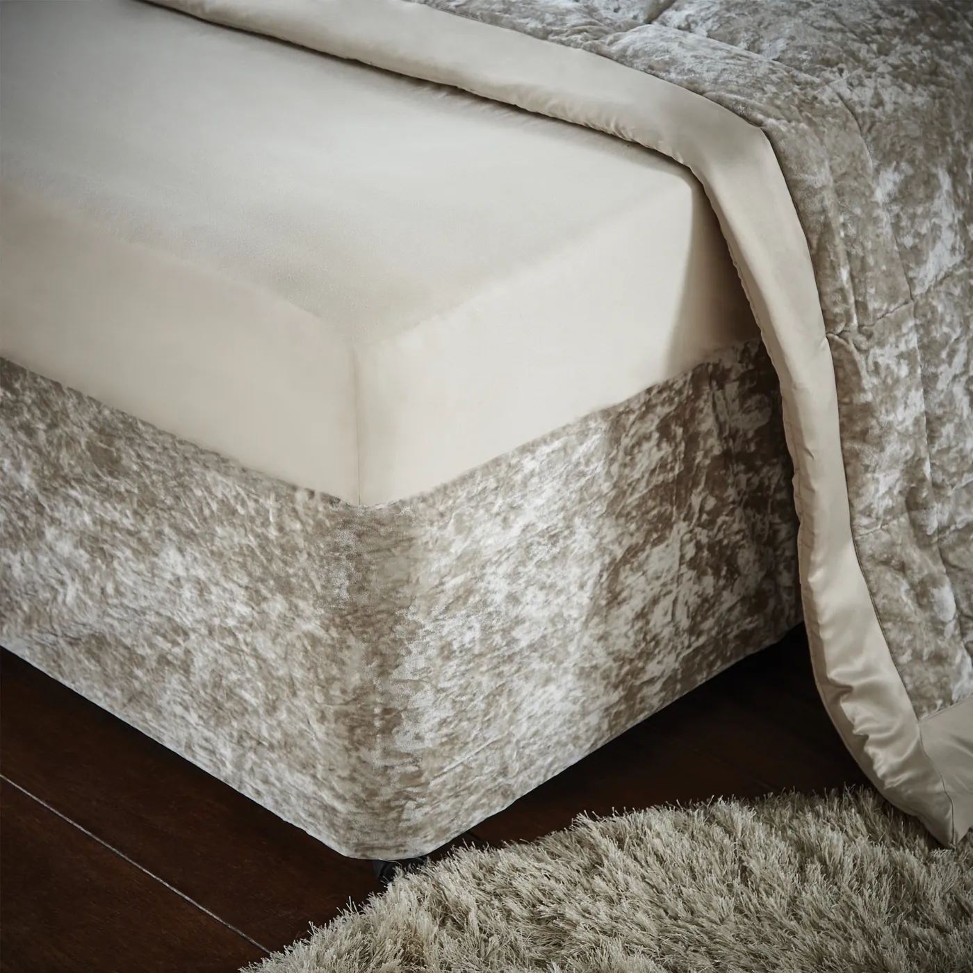 CL Crushed Velvet Divan Base Wrap