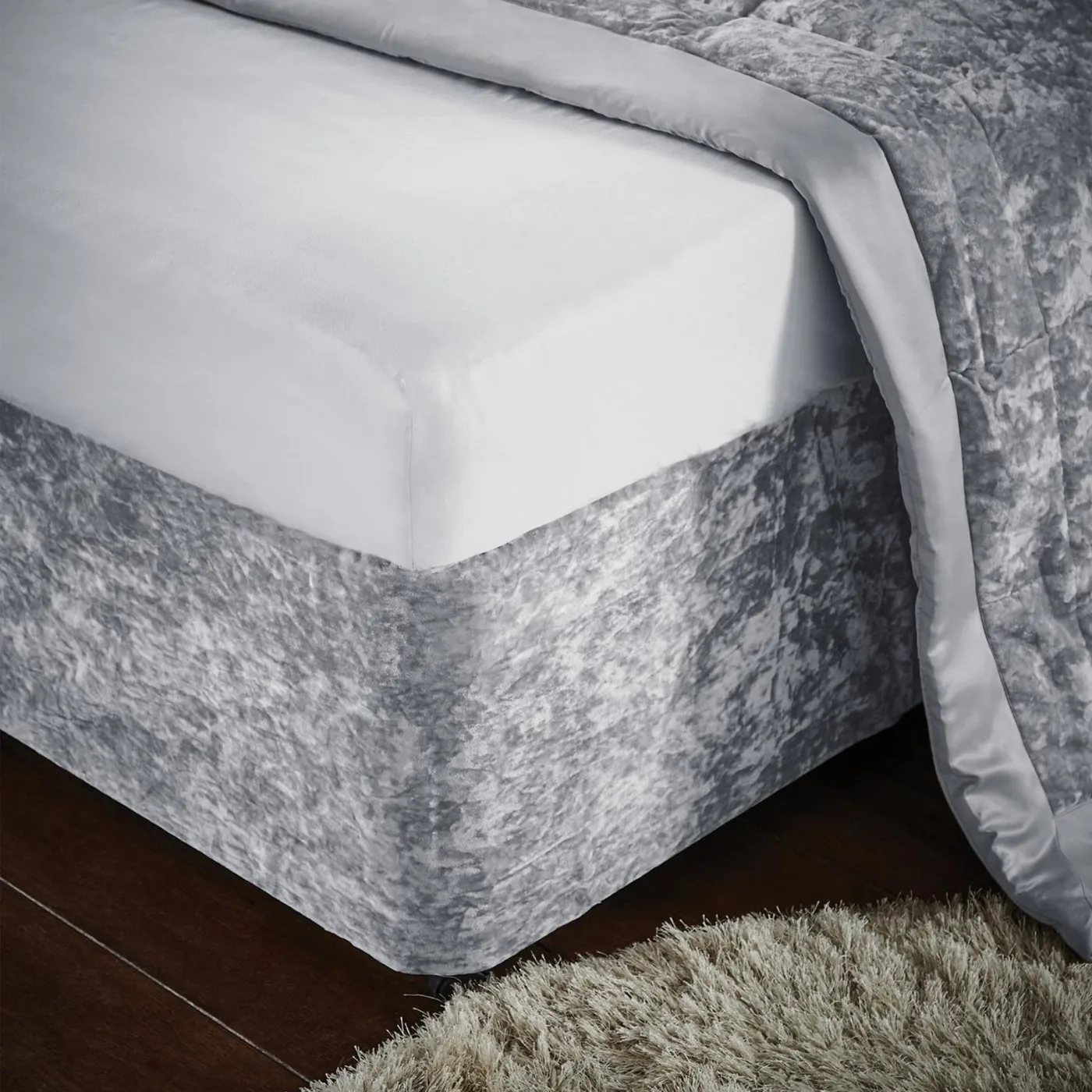 CL Crushed Velvet Divan Base Wrap