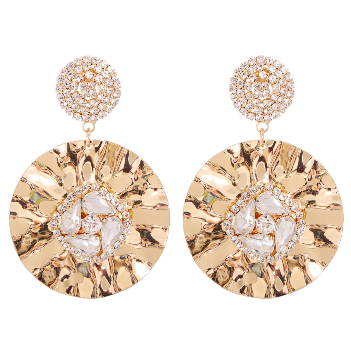 Clear Cubic Zirconia & Crystal 18K Gold-Plated Drop Earrings