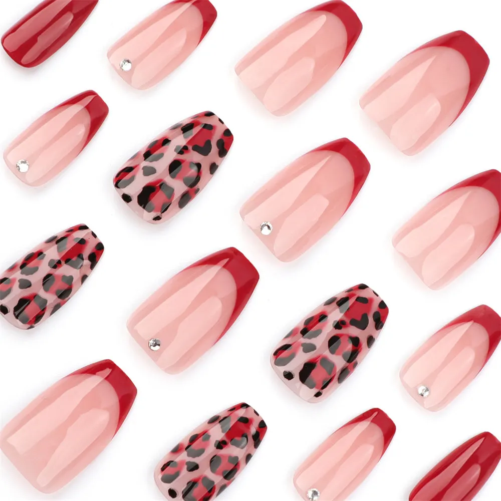 Coffin Red French Leopard