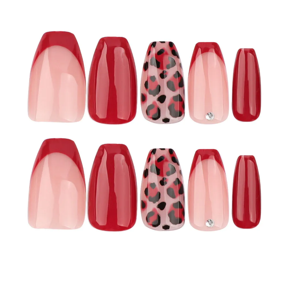 Coffin Red French Leopard