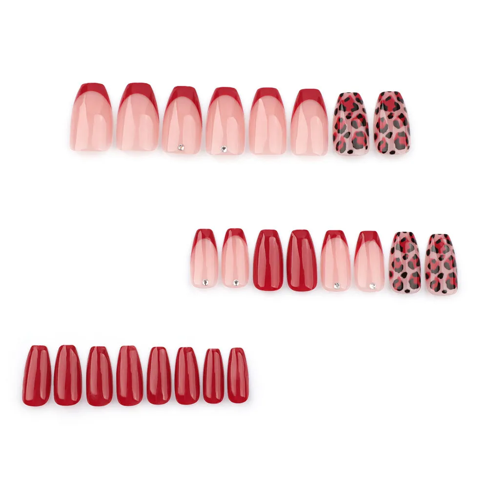 Coffin Red French Leopard