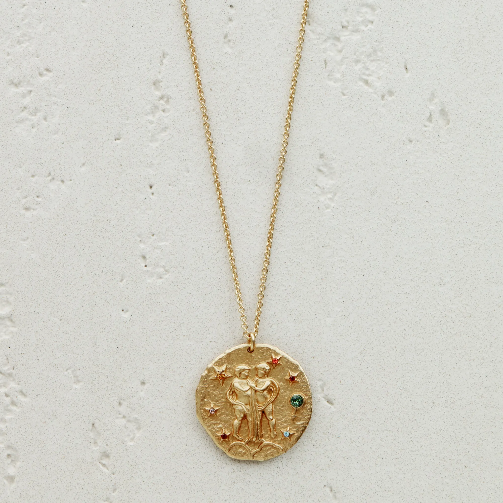 Constellation Gemini Zodiac Sign Pendant Necklace