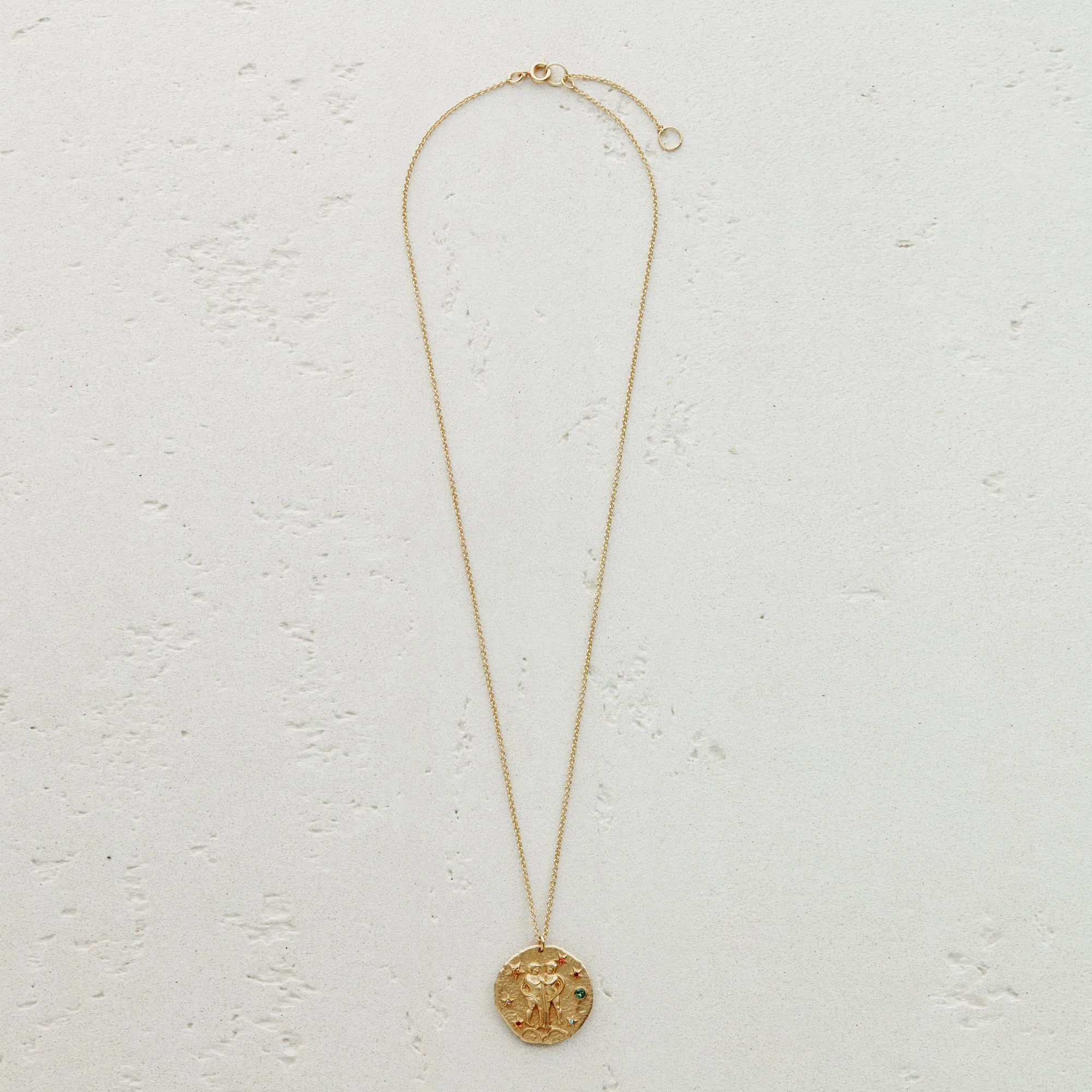 Constellation Gemini Zodiac Sign Pendant Necklace