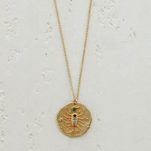 Constellation Scorpio Zodiac Sign Pendant Necklace