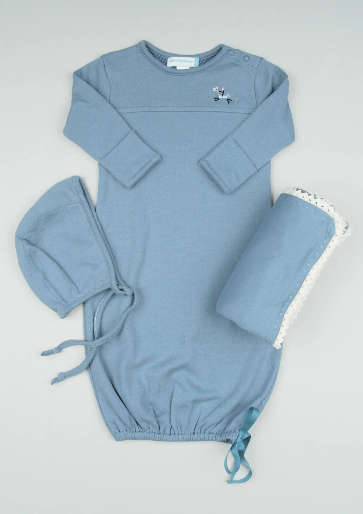 Cowboy Baby Gown, Denim Blue
