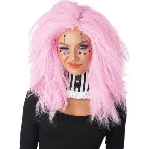 Crimped N Kooky Pink Wig
