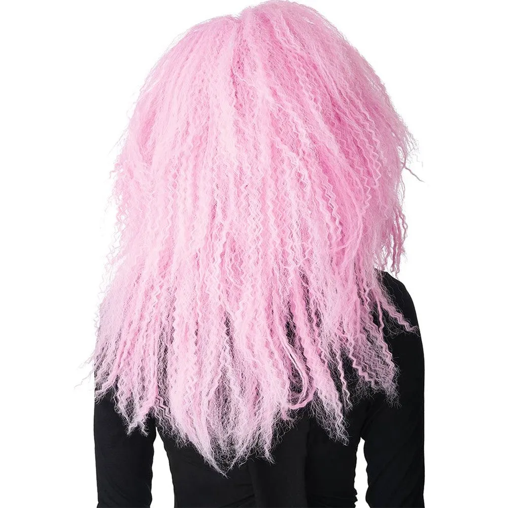 Crimped N Kooky Pink Wig