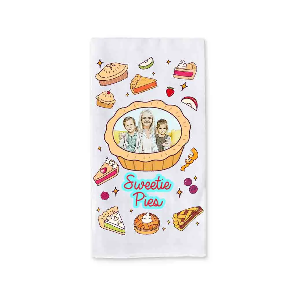 Cute Cartoonized Photo Effect Personalized Kitchen Towel