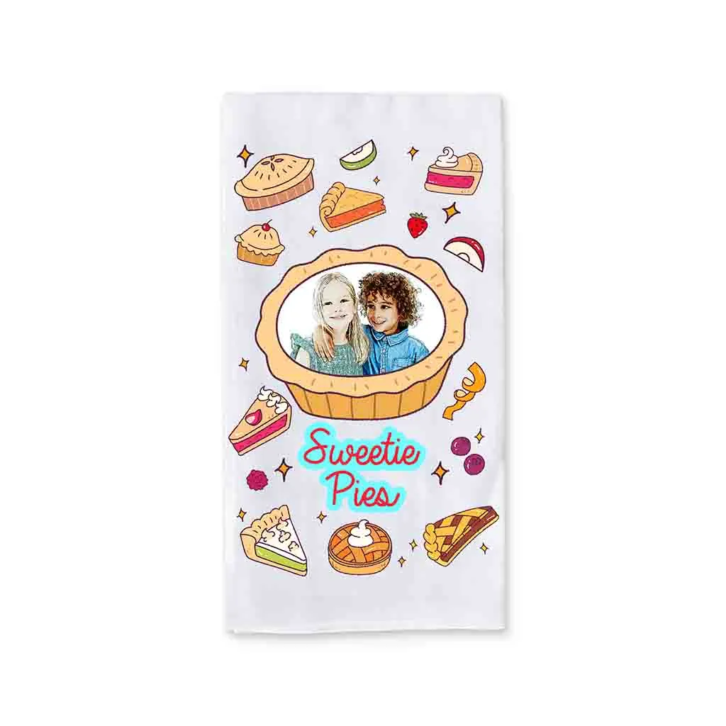 Cute Cartoonized Photo Effect Personalized Kitchen Towel