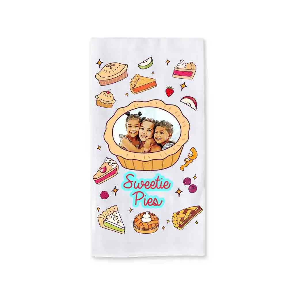 Cute Cartoonized Photo Effect Personalized Kitchen Towel