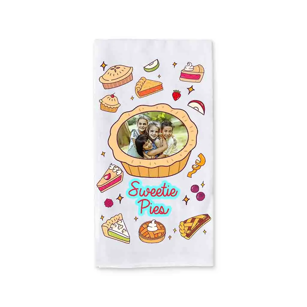 Cute Cartoonized Photo Effect Personalized Kitchen Towel