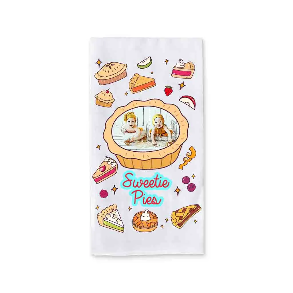 Cute Cartoonized Photo Effect Personalized Kitchen Towel