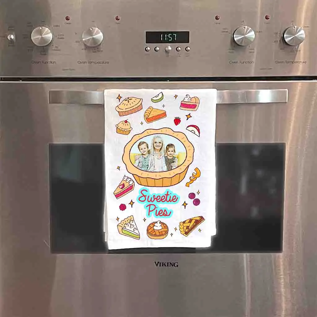 Cute Cartoonized Photo Effect Personalized Kitchen Towel