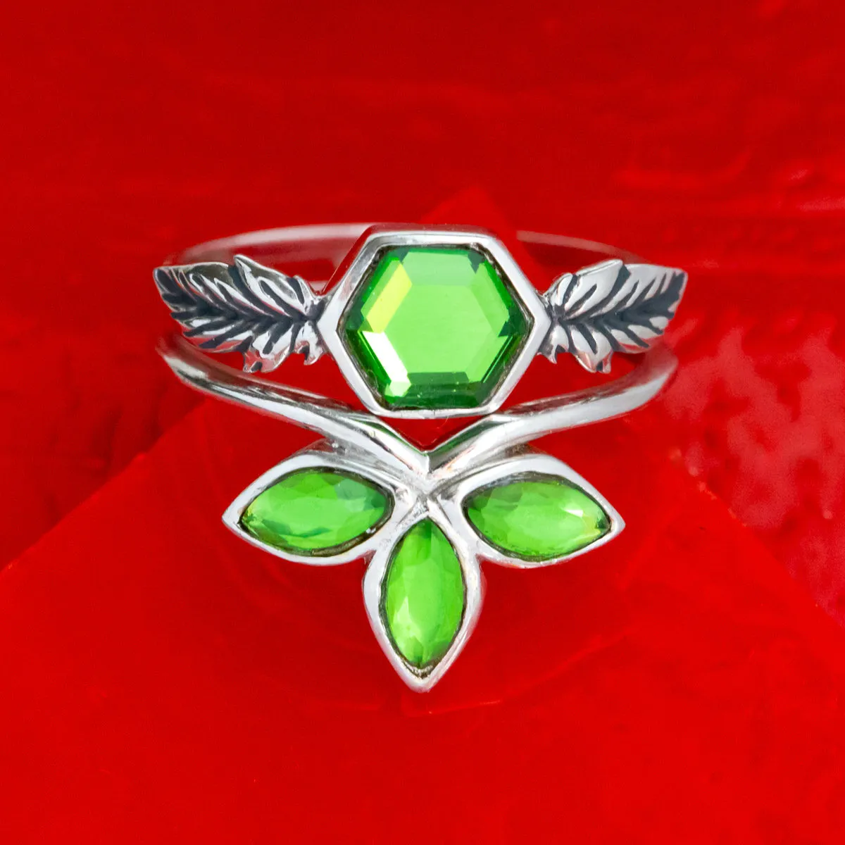 DC X RockLove POISON IVY Leaflet Stacker Ring