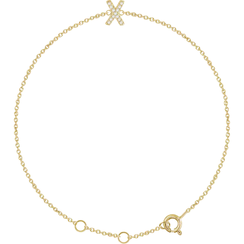 Diamond Initial Bracelet