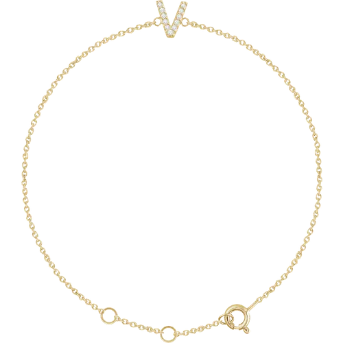 Diamond Initial Bracelet