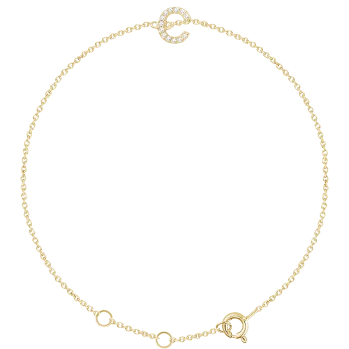 Diamond Initial Bracelet
