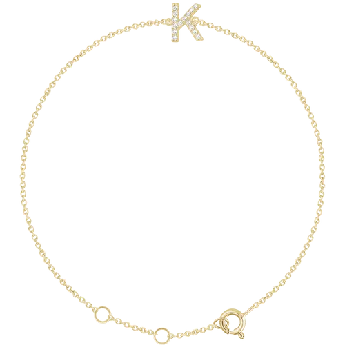 Diamond Initial Bracelet