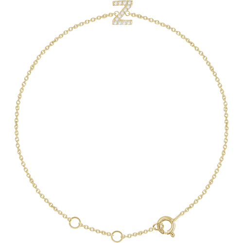Diamond Initial Bracelet
