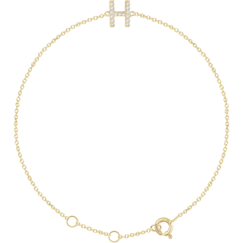 Diamond Initial Bracelet