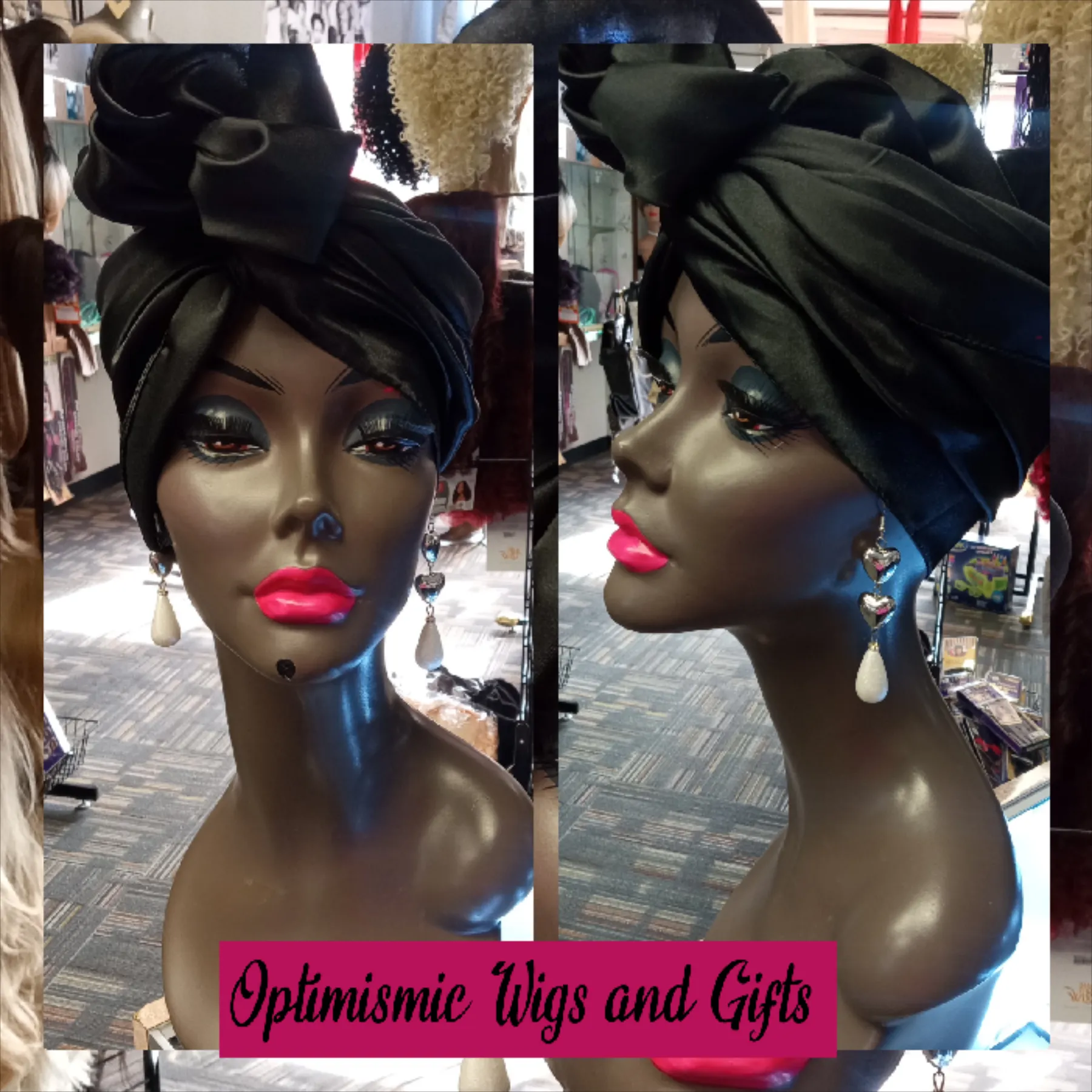 Ebony Head Scarves $17 Optimismic Wigs and Gifts Shop West St Paul MN