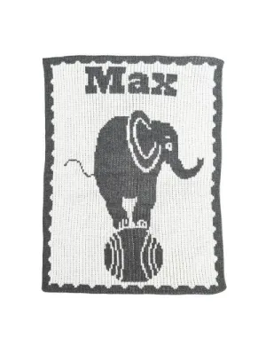 ELEPHANT ON BALL BLANKET