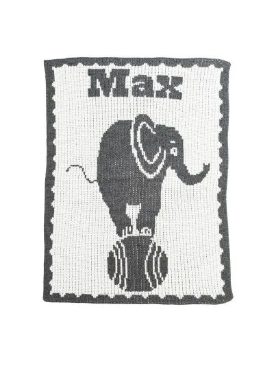 ELEPHANT ON BALL BLANKET