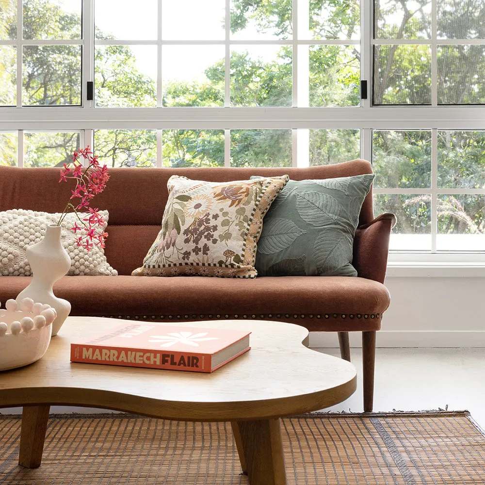 Elin Square Cushion - Eucalyptus