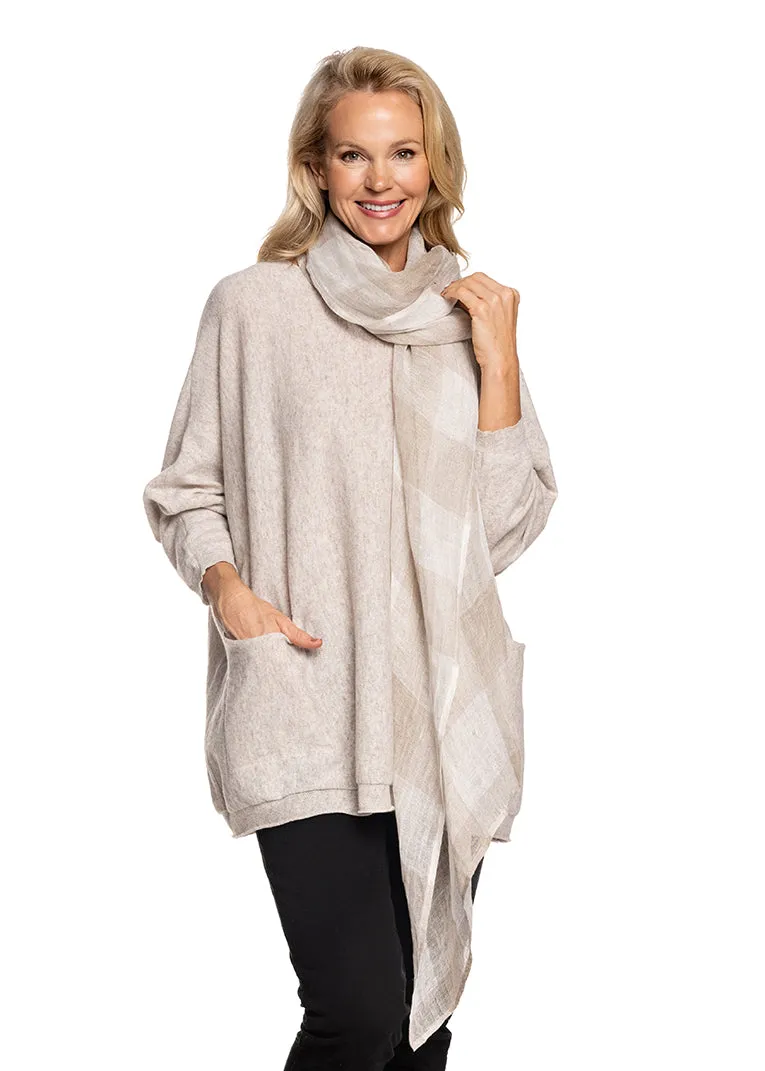 Eloisa Scarf in Cream Check