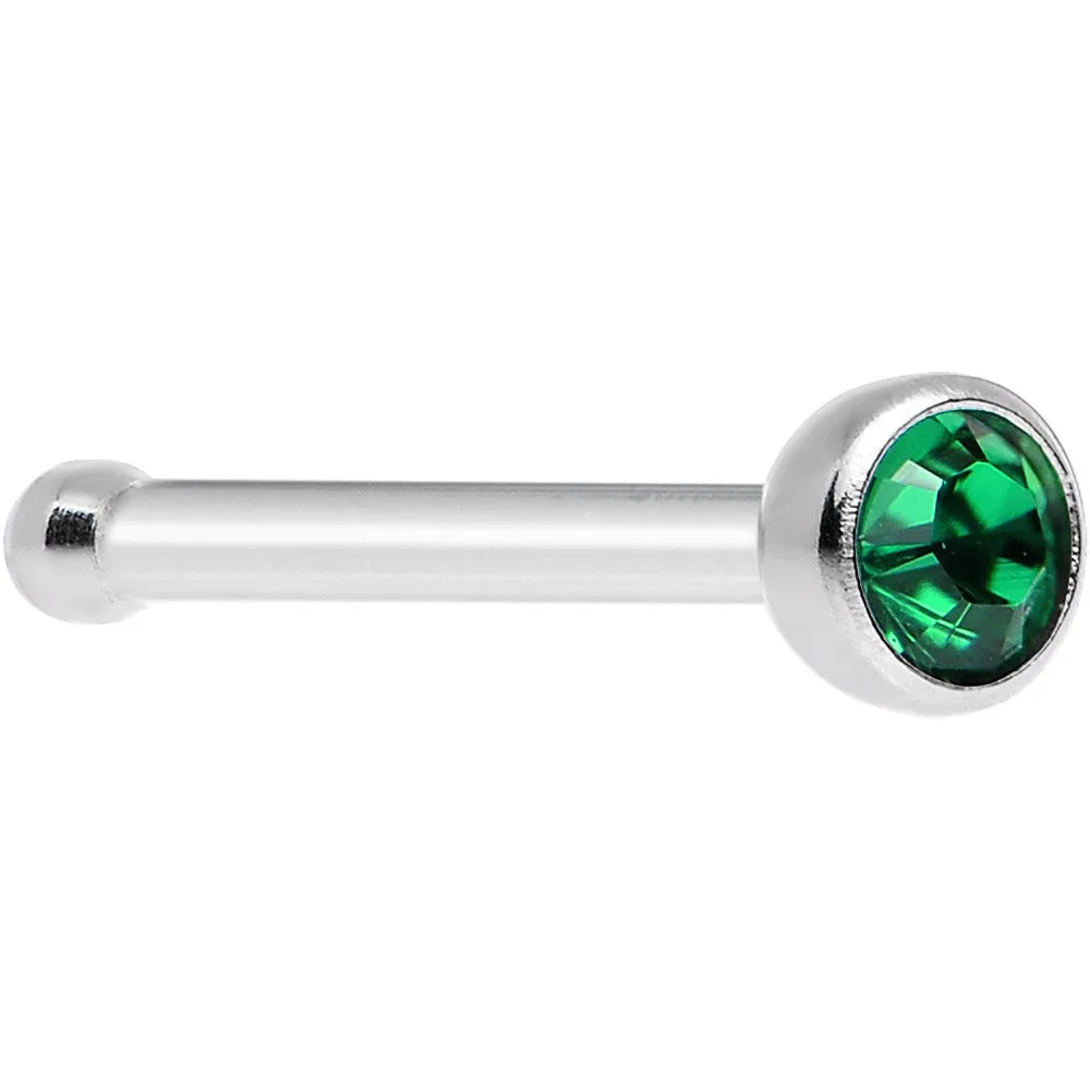 Emerald Nose Bone Created with Crystals