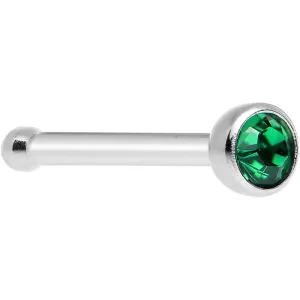 Emerald Nose Bone Created with Crystals