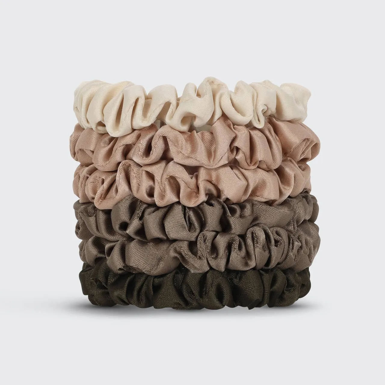 Eucalyptus Ultra Petite Satin Scrunchies 6pc