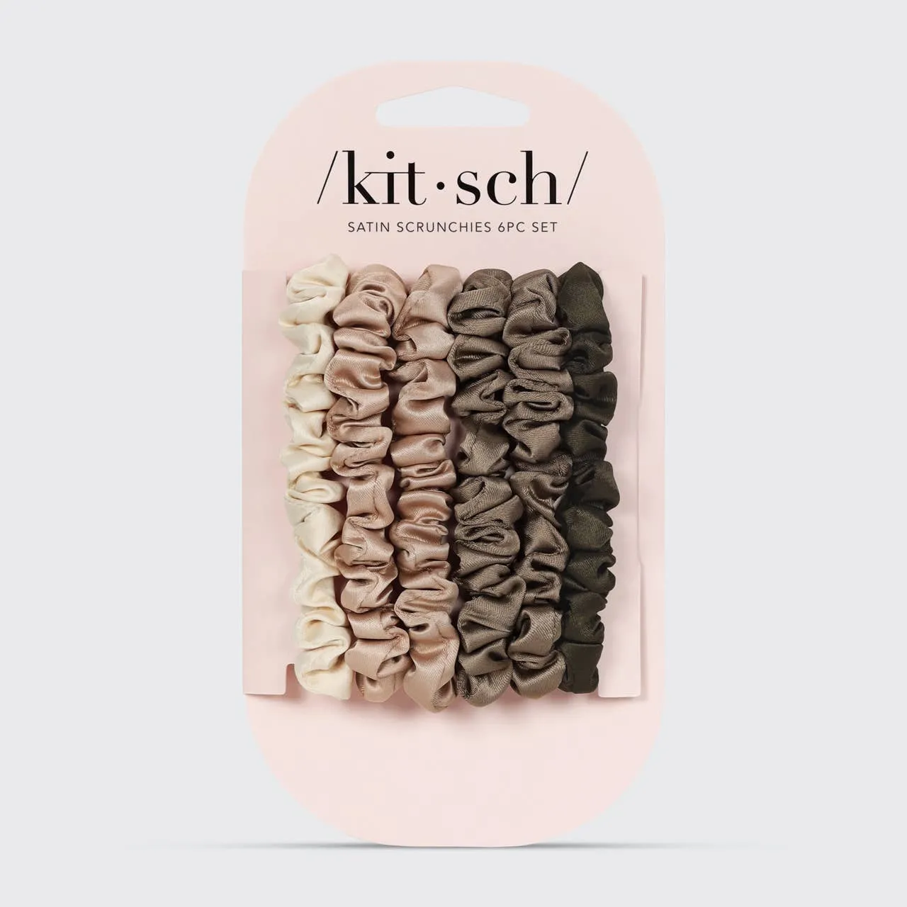 Eucalyptus Ultra Petite Satin Scrunchies 6pc