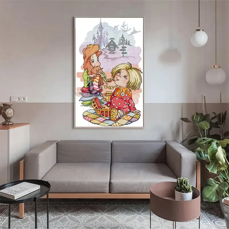 Expectations Cartoon Character Cross Stitch Kit