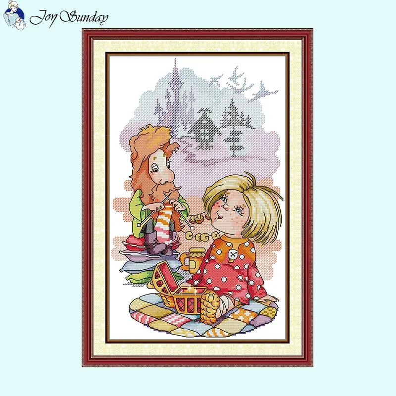 Expectations Cartoon Character Cross Stitch Kit