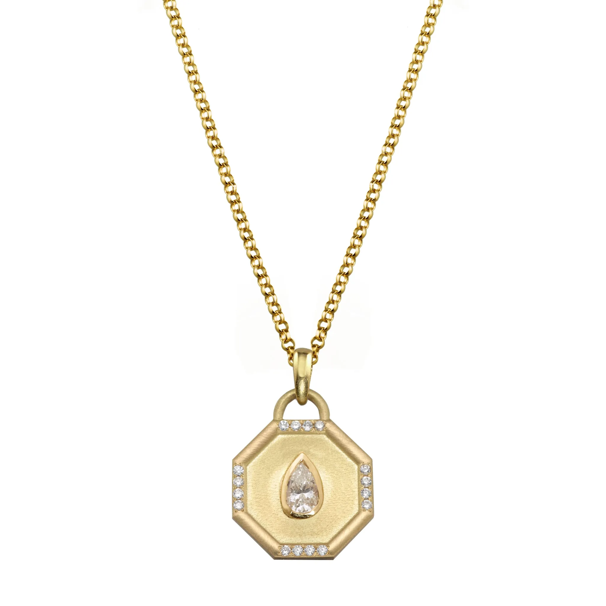 Fairy Dust Diamond Tear Drop Necklace