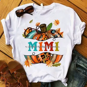 Fall Pumpkin Thankful Blessed Mimi Shirt 945