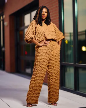 Fashionably late | Two piece set | Latte