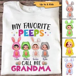 Favorite Peeps Call Me Grandma Doll Kids Easter Personalized Shirt