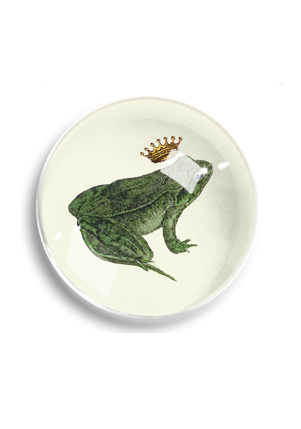 Frog Prince Crystal Dome Paperweight