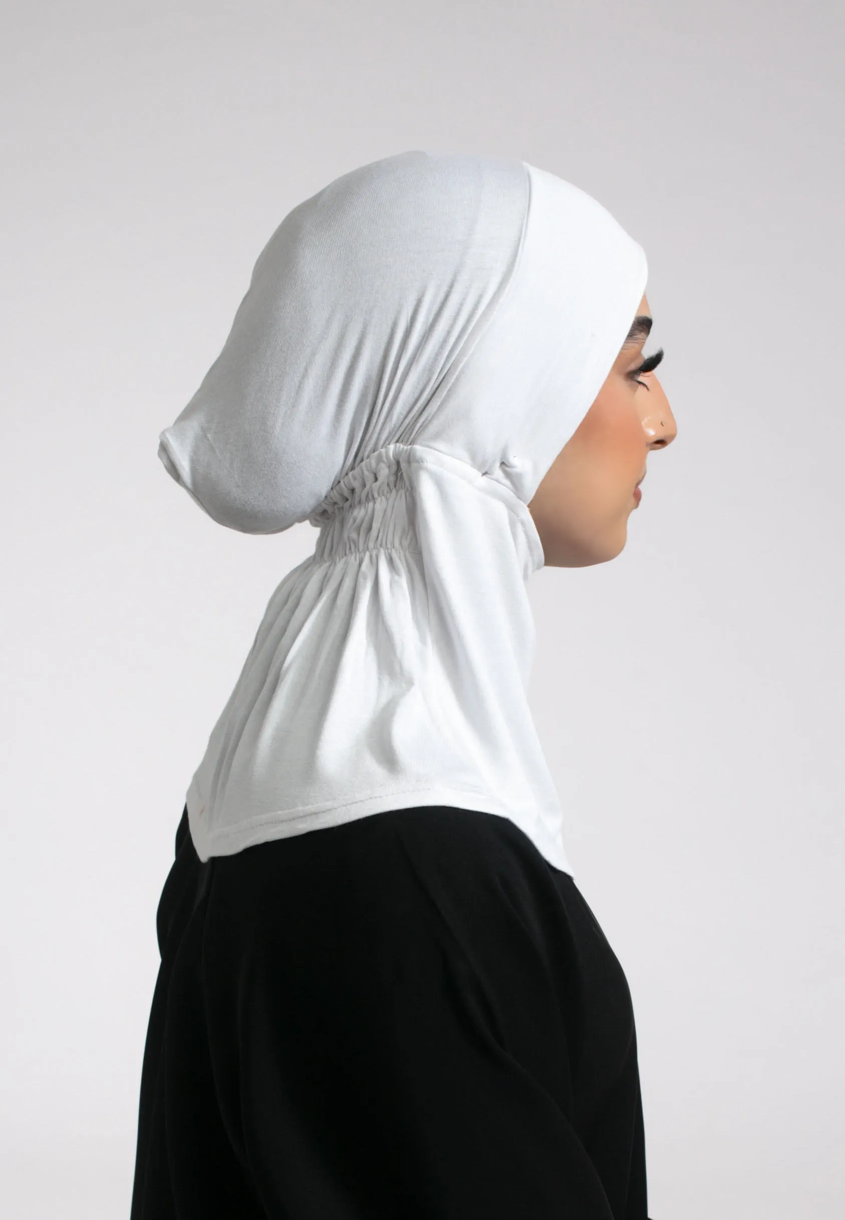 Full Coverage Hijab Cap - Jasmine White