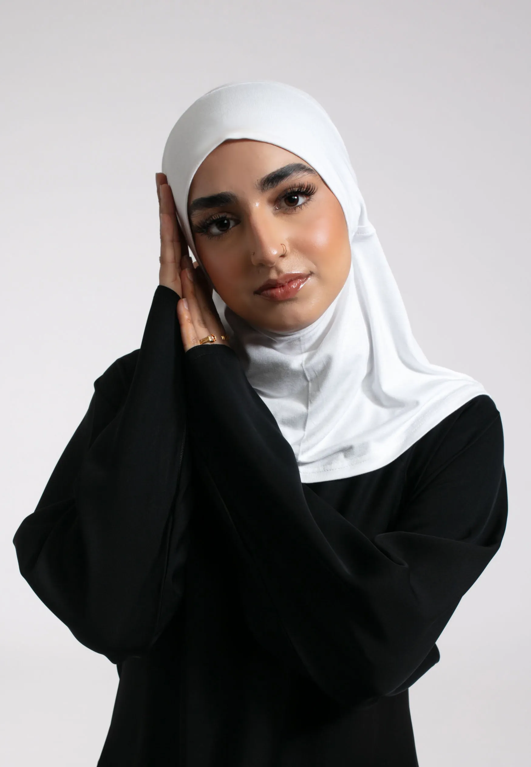 Full Coverage Hijab Cap - Jasmine White