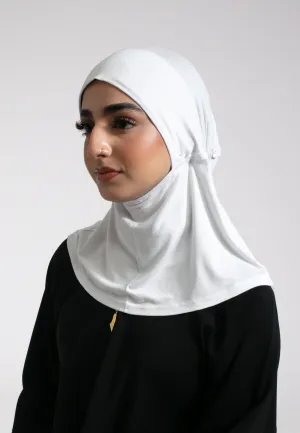 Full Coverage Hijab Cap - Jasmine White