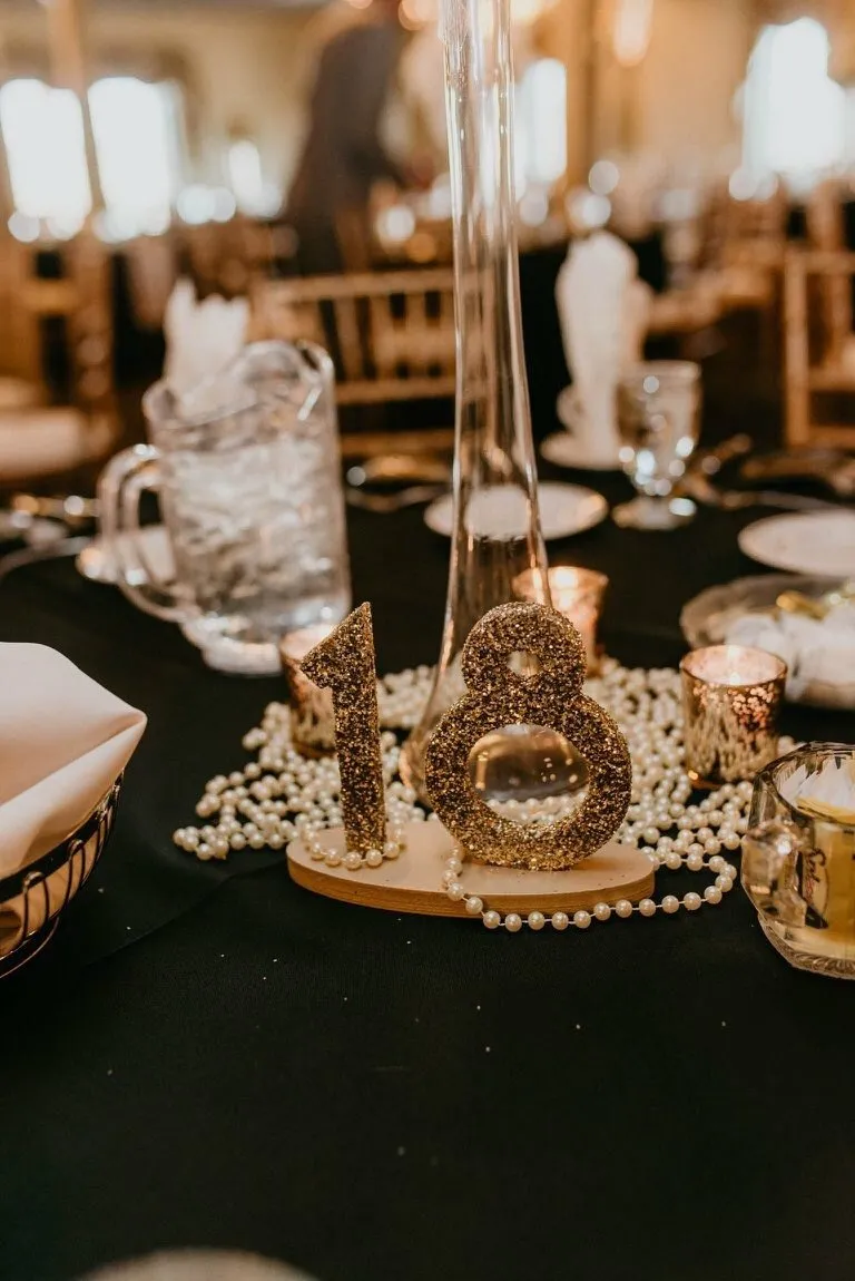 Gatsby Glitter Table Numbers