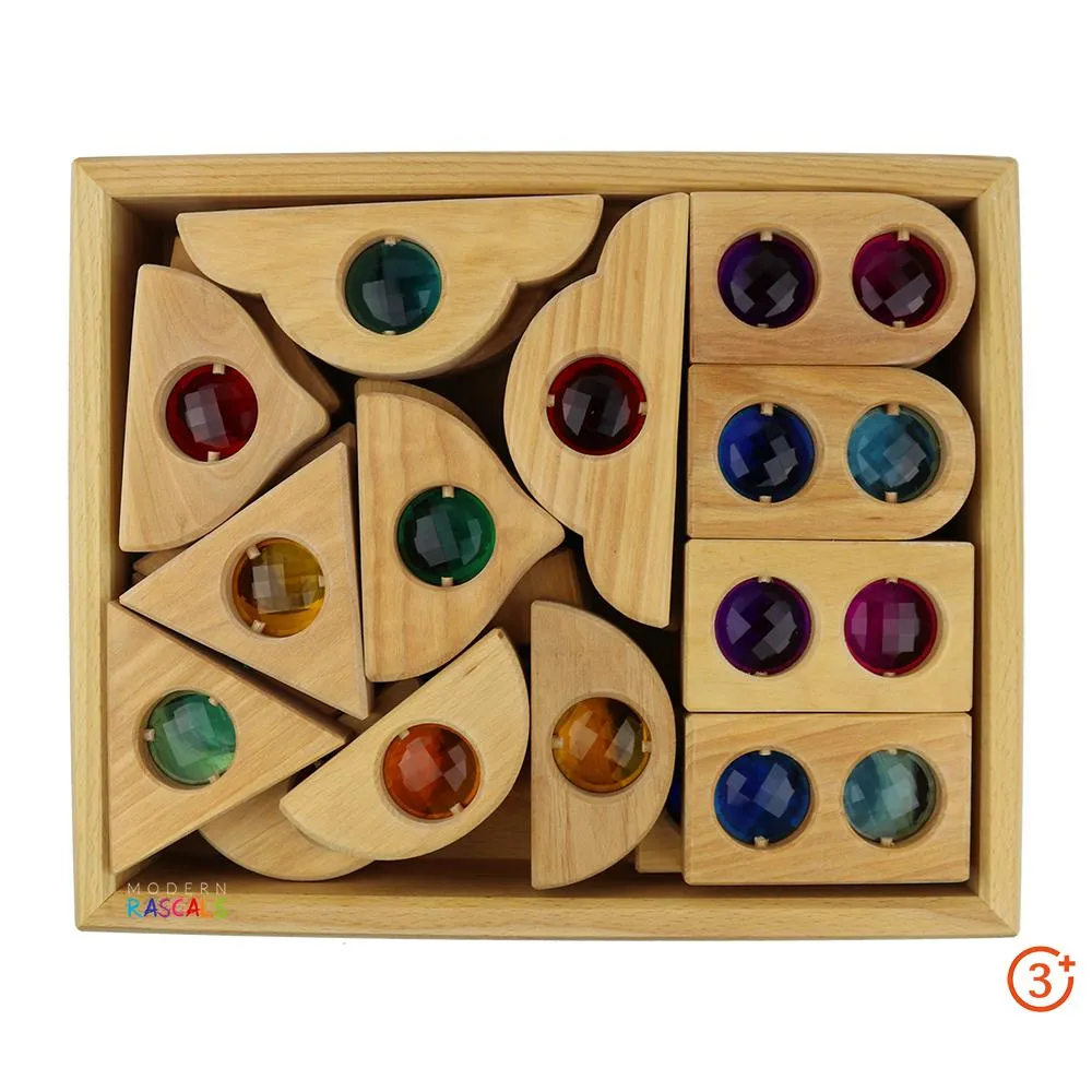 Gemmed Windows - Natural - 36 pieces